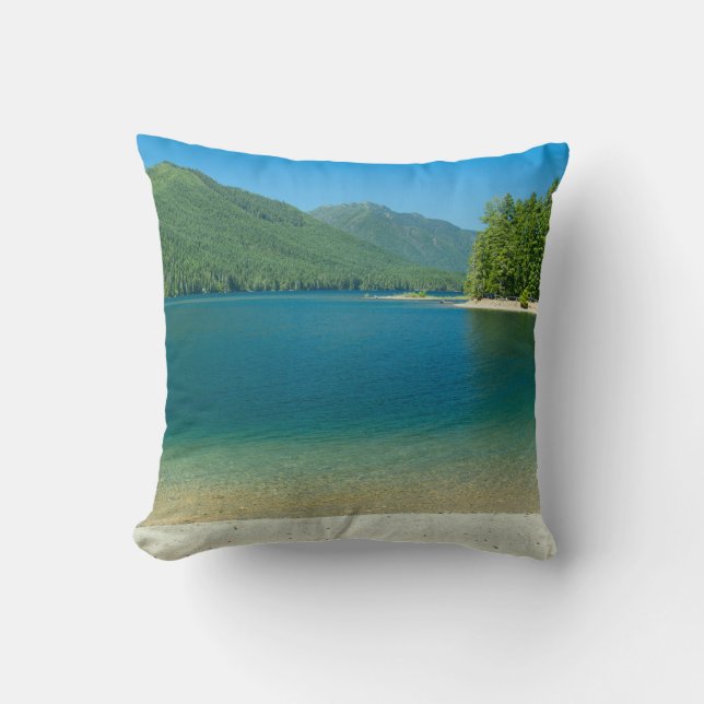 Het meer van Cushman-strand in Summer Pillow Kussen (Voorkant)