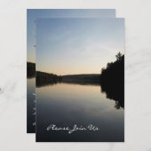 Het meer van de Uitnodigingen van de bruiloft op Z (Voorkant / Achterkant)