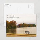 Het meer van Fowler in het najaar, WI Briefkaart (Voorkant / Achterkant)