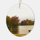 Het meer van Fowler in het najaar, WI Keramisch Ornament (Links)