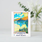 Het meer van Genève over het hoofd gezien door Mon Briefkaart (Staand voorkant)