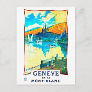 Het Meer van Genève overzien door Mont Blanc Briefkaart