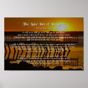 Het meer van Innisfree, Yeats Poster