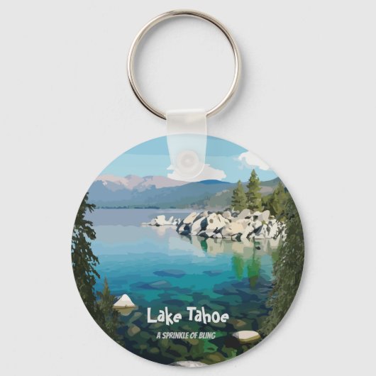 Het meer van Tahoe A sprinkhaan uit Californië Sleutelhanger (Voorkant)