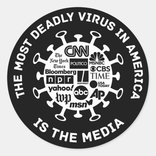 Het meest dodelijke virus in Amerika - grappige St Ronde Sticker (Voorkant)