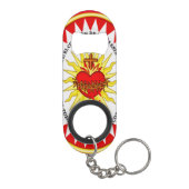 Het meest heilige hart van Jezus Mini Flessenopener (Achterkant)