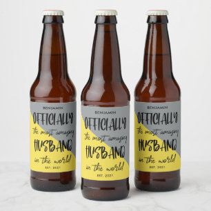 Het meest verbazingwekkende jaar van de man bier etiket