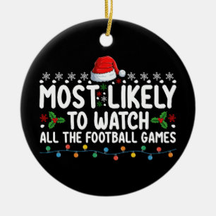 Het meest waarschijnlijk dat je alle Football game Keramisch Ornament