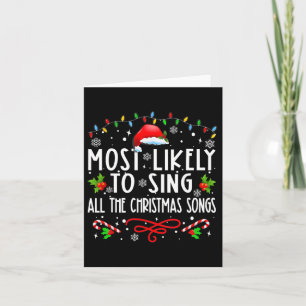 Het meest waarschijnlijk om alle kerstliedjes te z kaart