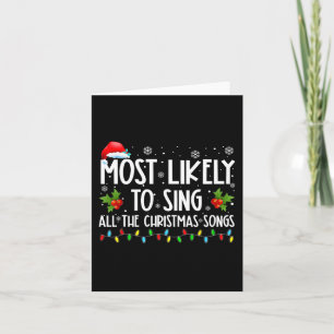 Het meest waarschijnlijk om alle kerstliedjes te z kaart