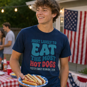 Het meest waarschijnlijk om de meeste Hot Dogs te T-shirt