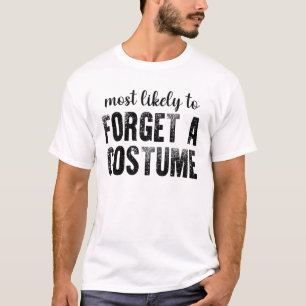 Het meest waarschijnlijk om een kostuum te vergete t-shirt