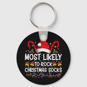 Het meest waarschijnlijk om Kerstmutsen te Rocken Sleutelhanger