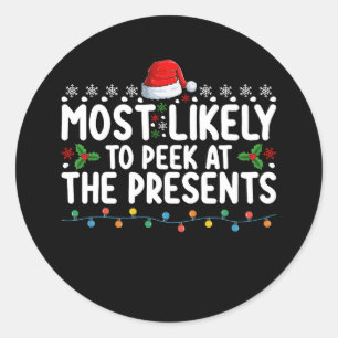 Het meest waarschijnlijk om naar de Cadeaus kerst Ronde Sticker