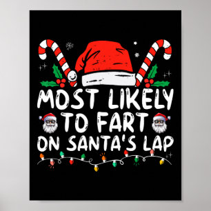 Het meest waarschijnlijk om op de kerstman te begi poster