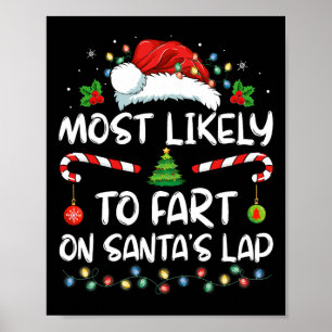 Het meest waarschijnlijk om op de kerstman te begi poster
