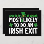 Het meest waarschijnlijke is dat een Iers vertrek Kaart (Voorkant / Achterkant)