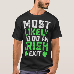Het meest waarschijnlijke is dat een Iers vertrek T-shirt