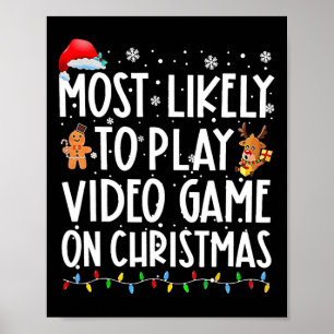 Het meest waarschijnlijke om videogames op Kerstmi Poster