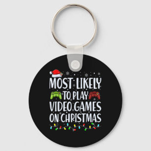 Het meest waarschijnlijke om videogames op Kerstmi Sleutelhanger