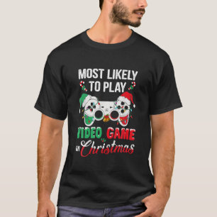 Het meest waarschijnlijke om videogames op Kerstmi T-shirt