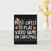 Het meest waarschijnlijke om videospel op kerstker kaart (Gele Bloem)