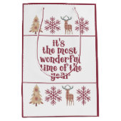 Het meest wonderlijke hout van de Tijd Snowflake Medium Cadeauzakje (Voorkant)