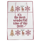 Het meest wonderlijke hout van de Tijd Snowflake Medium Cadeauzakje (Achterkant)