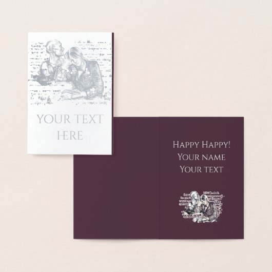 Het meisje dat een boek leest folie kaarten (Display)