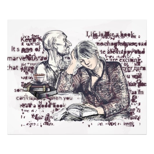 Het meisje dat een boek leest foto afdruk (Voorkant)