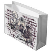 Het meisje dat een boek leest groot cadeauzakje (Voorkant Gekanteld)