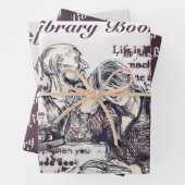 Het meisje dat een boek leest inpakpapier vel (In situ)