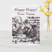 Het meisje dat een boek leest kaart (Gele Bloem)