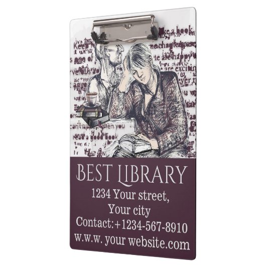Het meisje dat een boek leest klembord (Links)