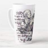 Het meisje dat een boek leest latte mok (Linkerhoek)