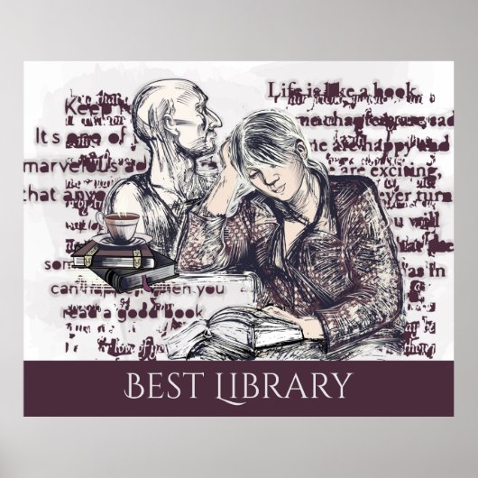 Het meisje dat een boek leest poster (Voorkant)