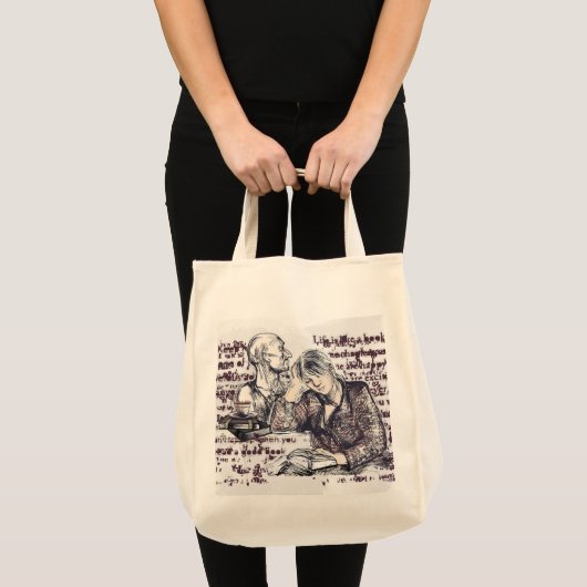 Het meisje dat een boek leest tote bag (Voorkant (product))