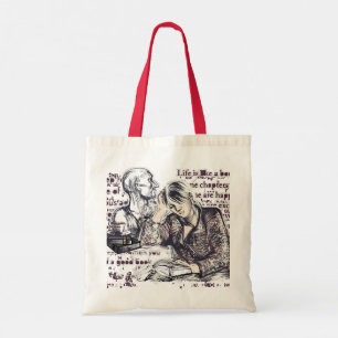Het meisje dat een boek leest tote bag