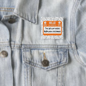 Het meisje dat Halloween kostuums haat Vierkante Button 5,1 Cm (In situ)