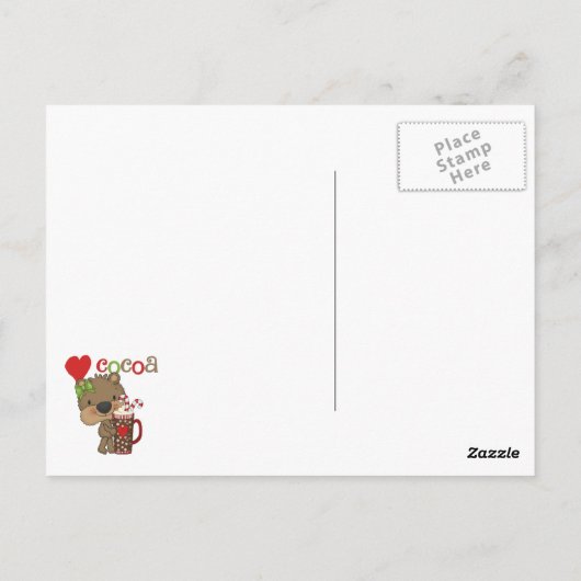 Het meisje draagt de Liefde van de Cacao Briefkaart (Achterkant)