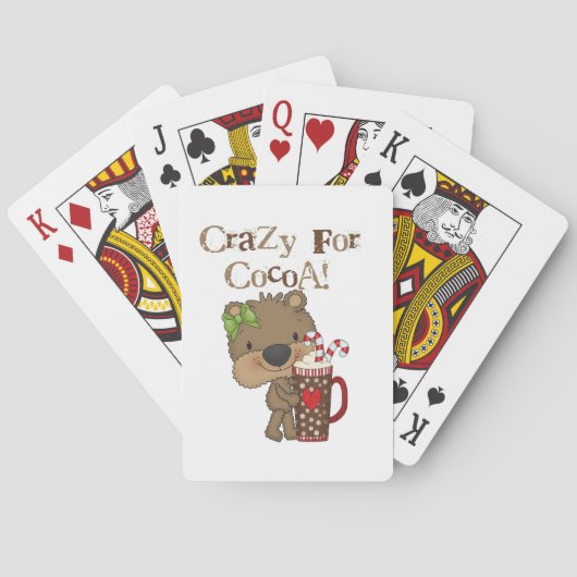 Het meisje draagt Gek voor Cacao Pokerkaarten (Achterkant)