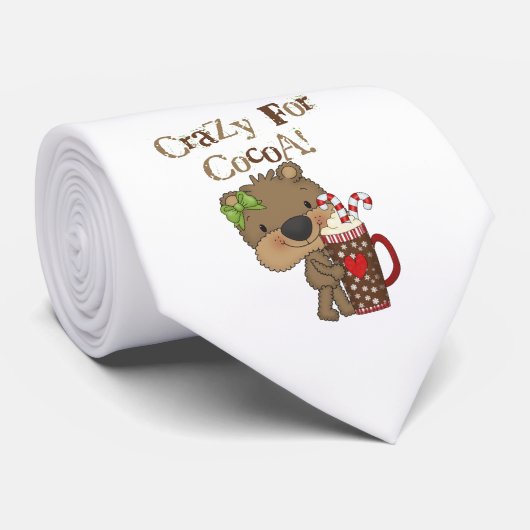 Het meisje draagt Gek voor Cacao Stropdas (Opgerold)