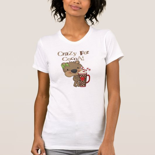 Het meisje draagt Gek voor Cacao T-shirt (Voorkant)
