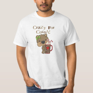 Het meisje draagt Gek voor Cacao T-shirt