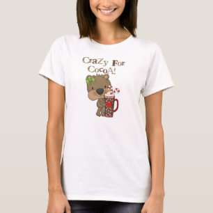 Het meisje draagt Gek voor Cacao T-shirt
