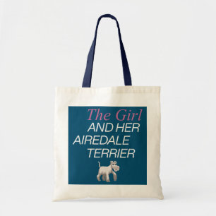 Het meisje en haar Airedale Terrier Tote Bag