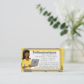 Het meisje en haar laptop visitekaartje (Staand voorkant)