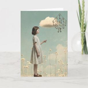 Het meisje & haar sleutelkloter Surreal sprookje Kaart