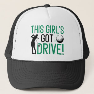 Het meisje heeft drive trucker pet