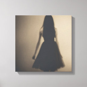 Het meisje in de schaduwen / Voorbij het licht Canvas Afdruk